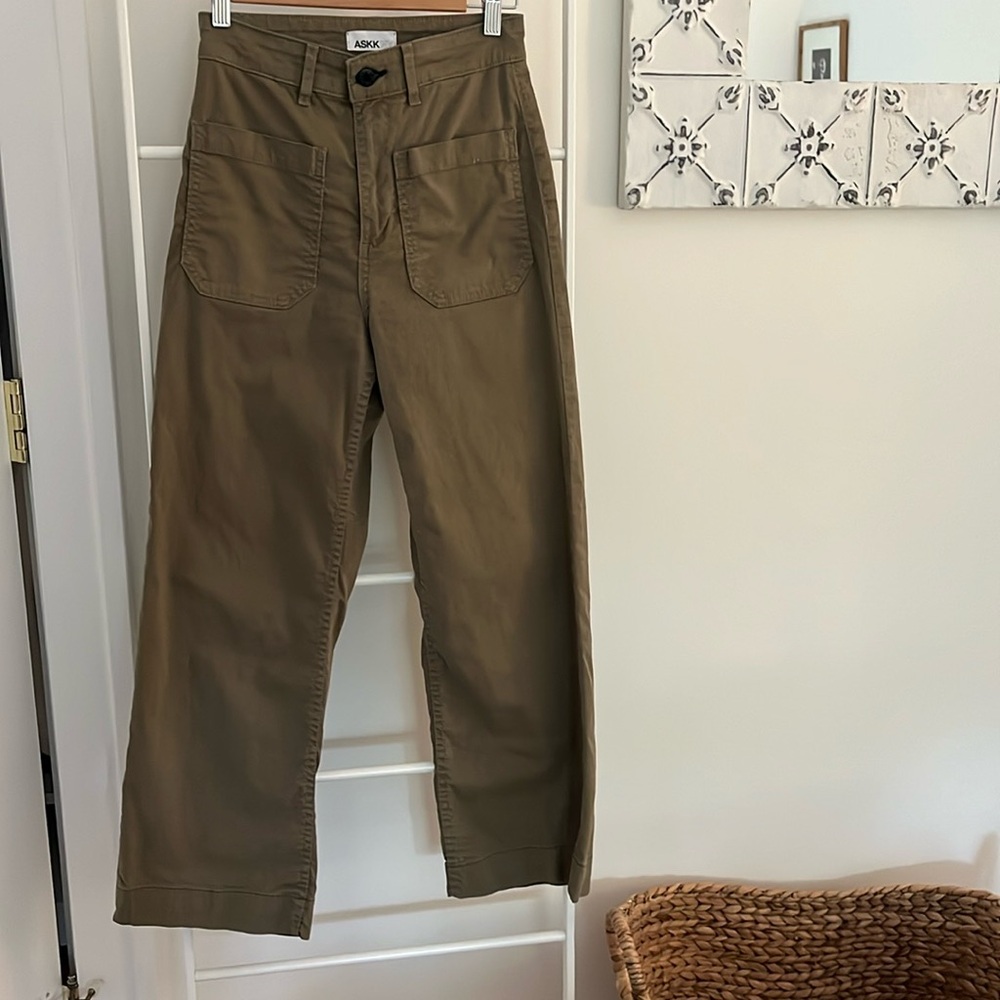 ASKK Sailor Pant in olive chino size 25